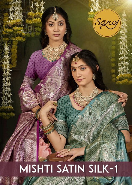 Mishti Satin Silk Vol 1 By Saroj Satin Bulk Pattu Saree Orders In India
